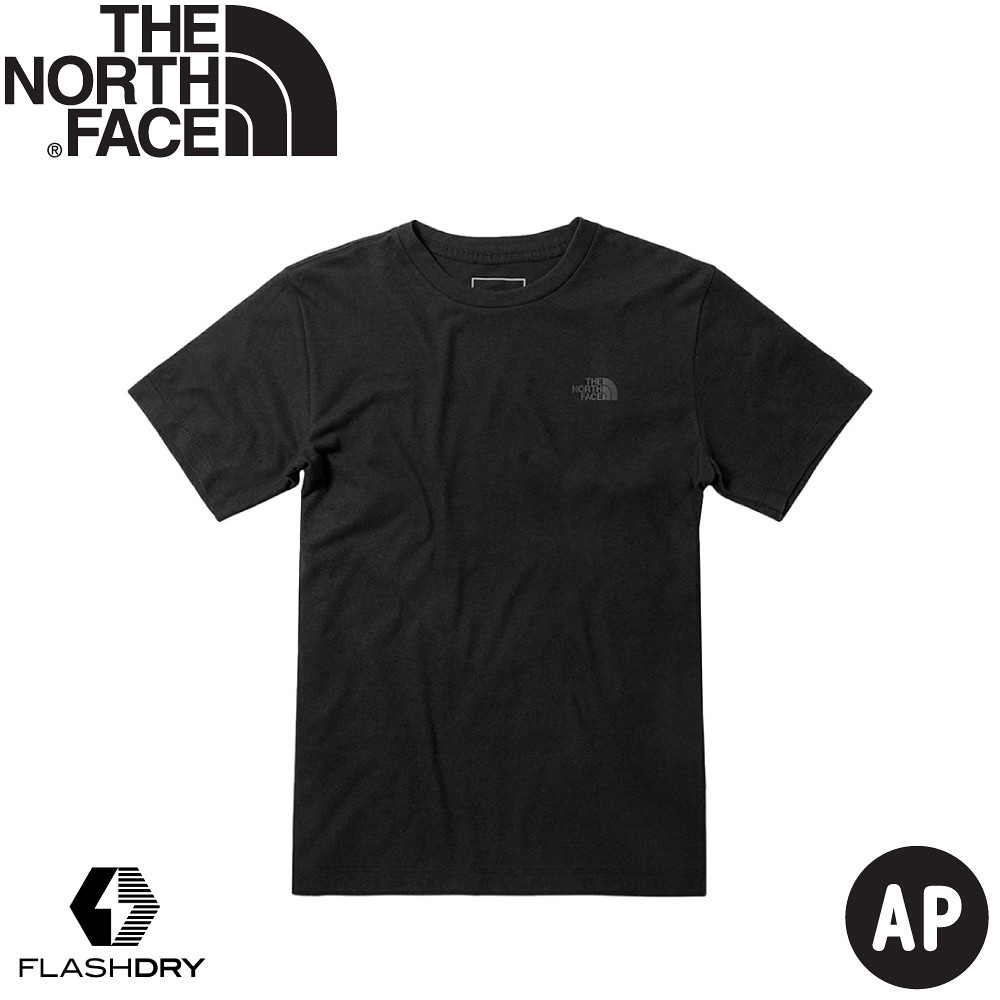 【The North Face 女 排汗短袖T恤 AP《黑》】4UB8/排汗衣/短T/休閒短袖/短袖上衣