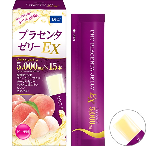 DHC 胎盤果凍 EX 15 支 / 15 天 / 桃味 / 輔酶 Q10 食品 / 健康食品