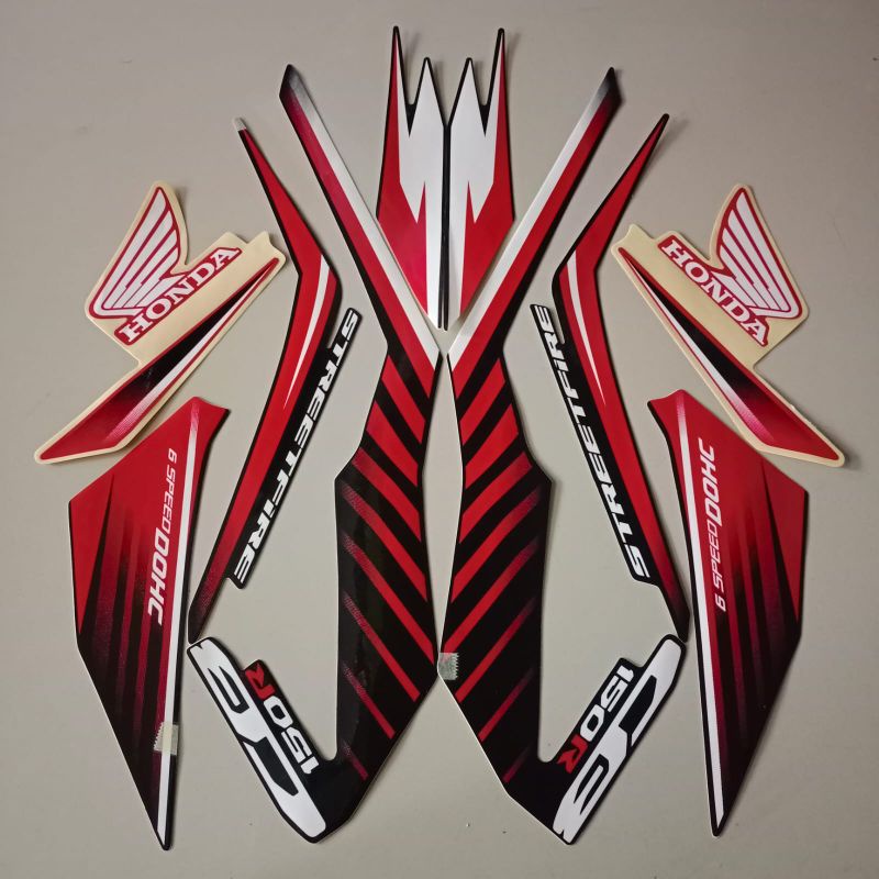 HONDA MERAH 條紋本田 cb150r cb 150 r 2021 黑色紅色清單質量標準車身