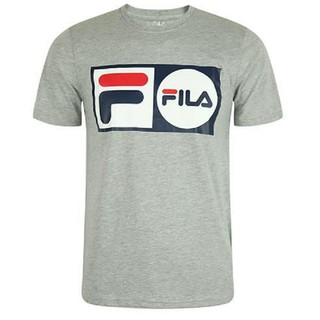 FILA 男生短袖上衣 圖T 短袖T恤 運動品牌 男生LOGO T-SHIRT 美國進口 灰色現貨LM913788