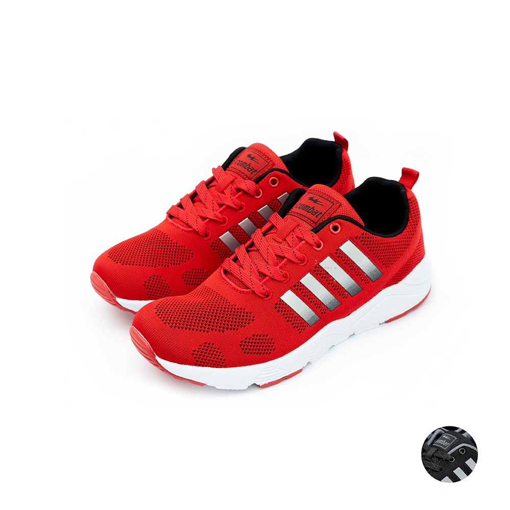 COMBAT艾樂跑男鞋-數位針織透氣運動鞋-黑/紅(22531)