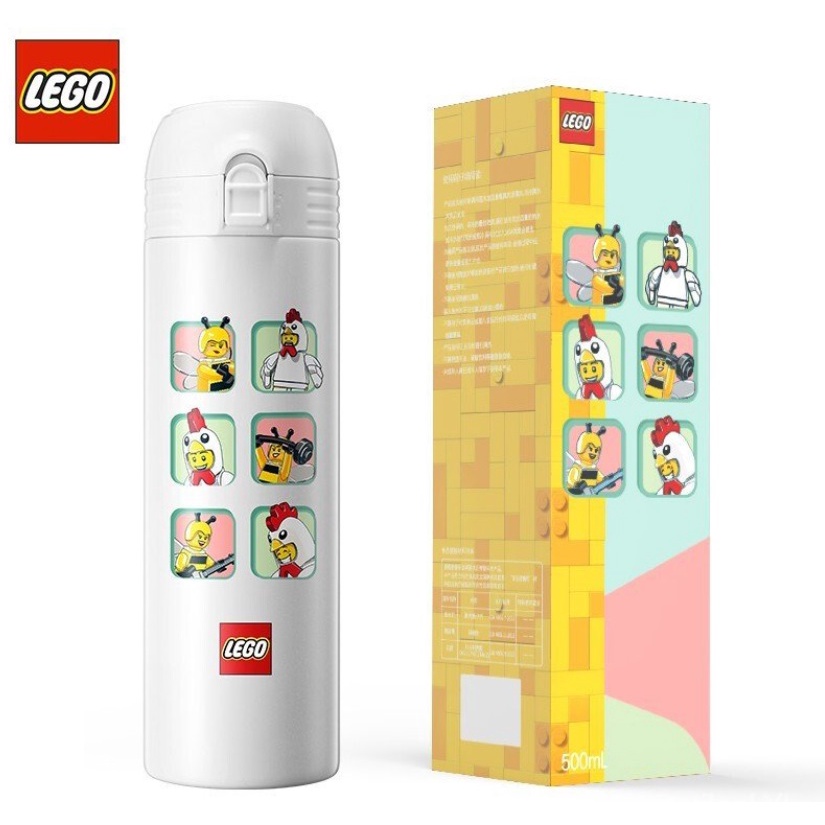 樂高（LEGO）樂高水杯 經典創意系列 Classic IP限定保溫杯 表情頭像真空保溫杯 500ml