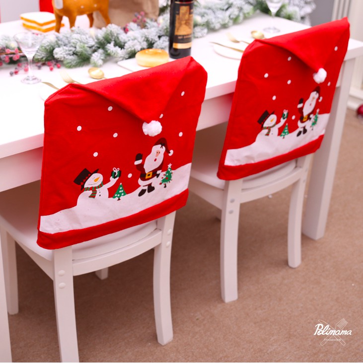 👩‍🌾臺灣現貨🍽 （062）聖誕椅套 無紡布椅子套 聖誕老人椅套 聖誕派對裝飾 椅子套 椅套 聖誕派對椅套 聖誕裝飾