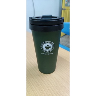 全新咖啡杯 隨行杯 環保杯 保溫杯 500ml 不鏽鋼杯 304材質 軍綠色