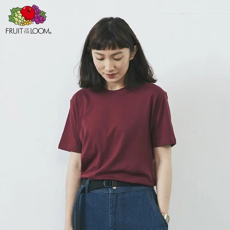 FRUIT OF THE LOOM 純棉圓領素TEE FL1850 酒紅色 美國百年品牌 水果牌