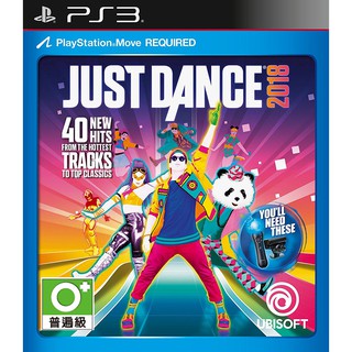 全新未拆 PS3 舞力全開2018 (攝影機與Move必須) 英文版 Just Dance 2018