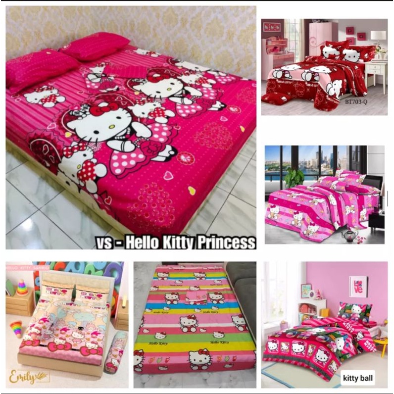 Hello kitty 床單兒童卡通 hello kitty 床單 bonita 床單軟床單家居用品臥室床單 no 1
