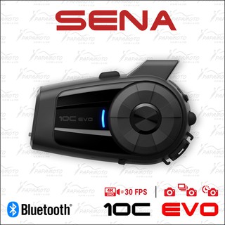 【趴趴騎士】SENA 10C EVO 藍牙4K攝影通訊系統 (行車紀錄 高音質耳機 無線電 4人對講 一機雙帽組