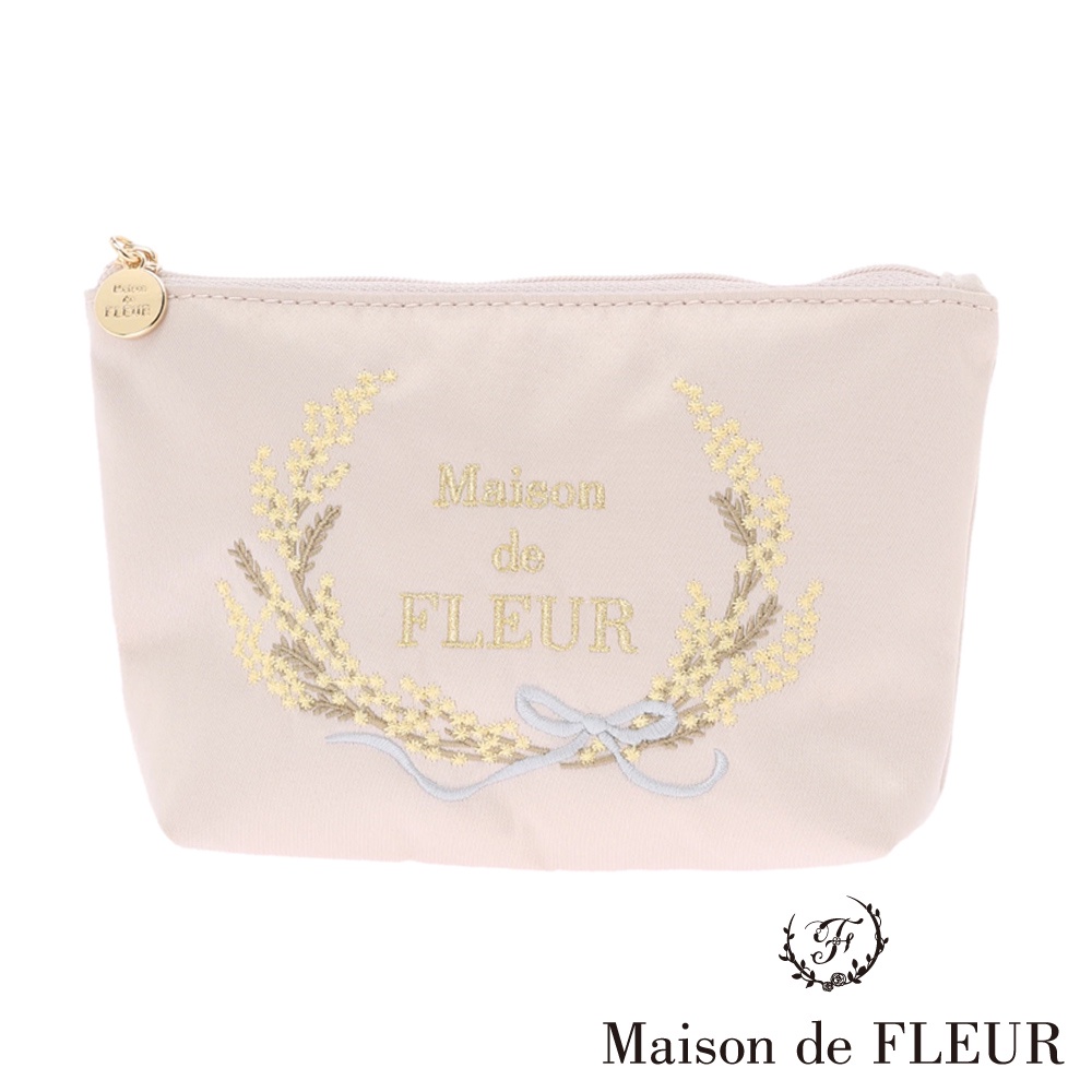 Maison de FLEUR 含羞草刺繡方形手拿包(8A21FJJ3900)