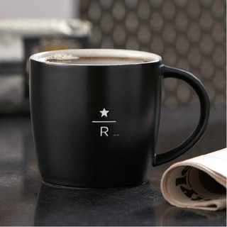 絕版 STARBUCKS 星巴克 40週年簽名黑色馬克杯 浮雕陶瓷咖啡杯 典藏馬克杯16oz