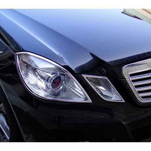 圓夢工廠 Benz S212 Wagon 09~13 E200 E220 E250 E300 鍍鉻銀 車燈框飾貼 前燈框