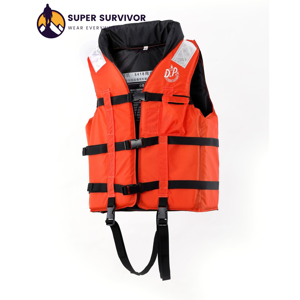 超級生還者系列救生衣「SUPER SURVIVOR」認證NO.F1 超強浮力圓領救生衣 末日泳具溯溪泛舟水上活動衝浪釣具