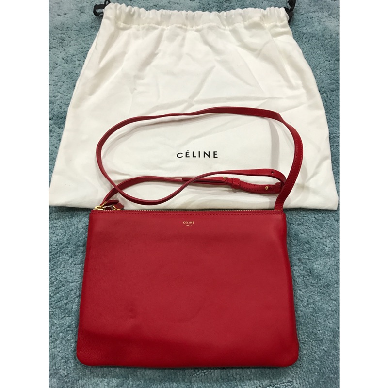 Celine Trio 紅色 大 現貨 購於義大利