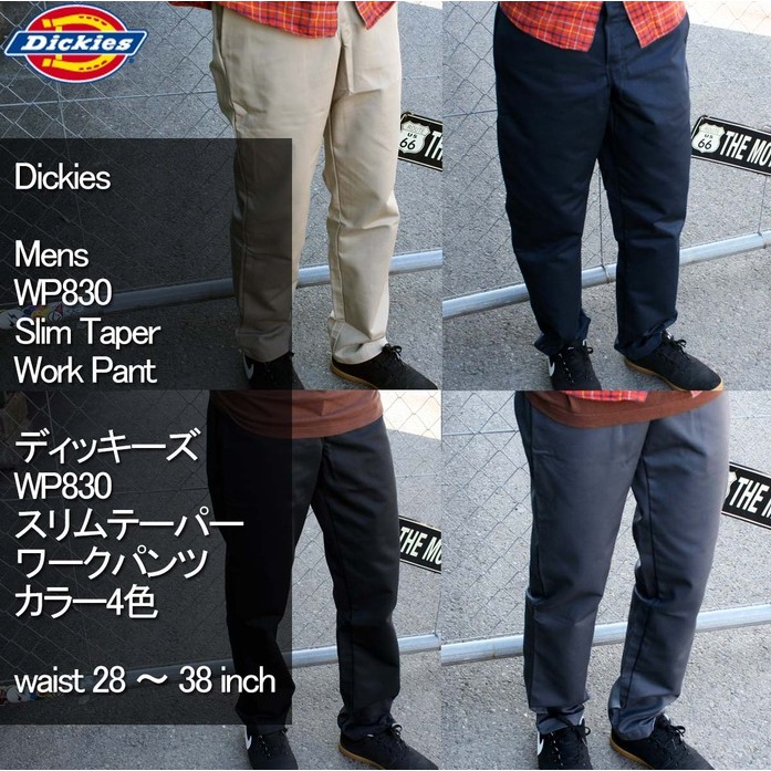 【HOMIEZ】DICKIES 美版 Slim Fit Work Pants【WP830】黑 鐵灰 合身工作長褲 窄版褲