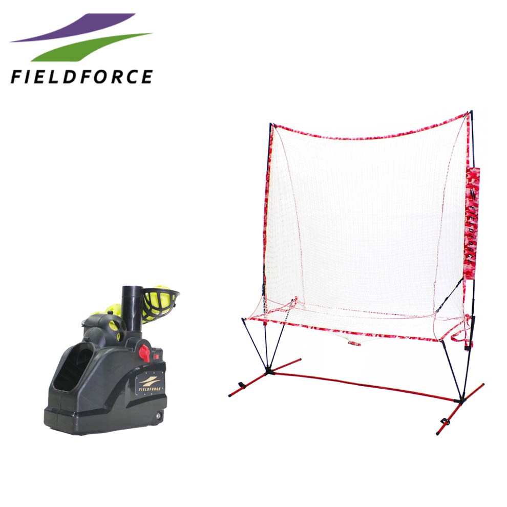FIELDFORCE-發球機+回球網套裝組 FTM-263AR (自動發球機，訓練打擊能力)(無法使用網球)