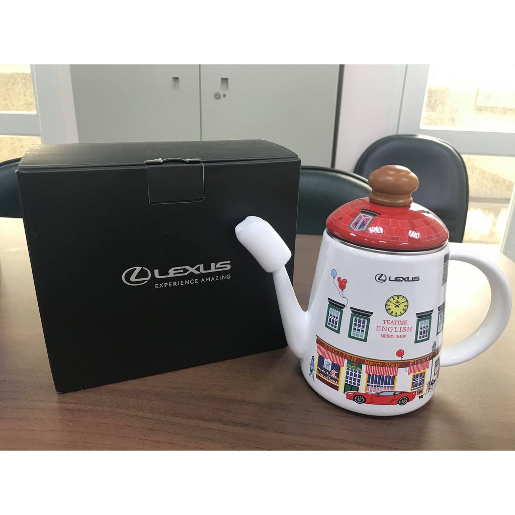 ((全新))Lexus 聯名精品 日本富士琺瑯 Honey Ware 手沖壺  Merry 午茶系列 1.0L