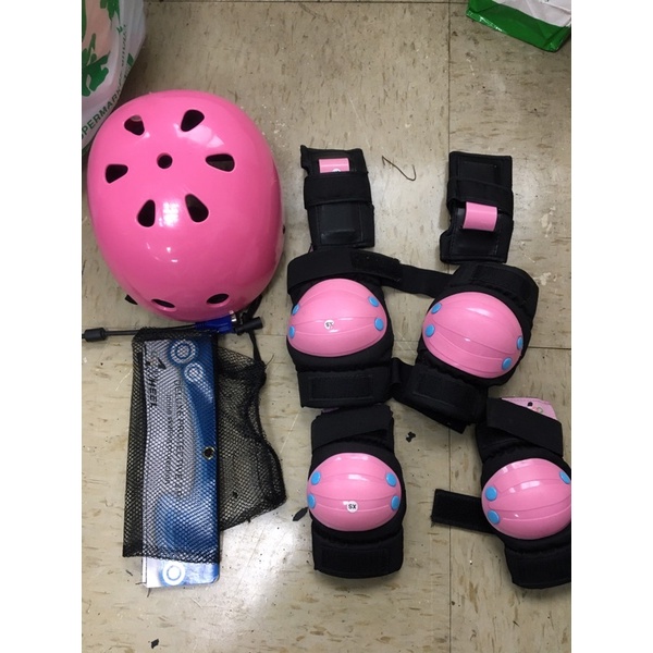 平衡車滑步車護具安全帽手護具全套粉色