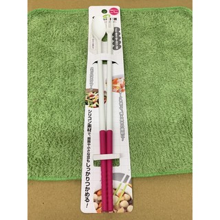 日本製 30公分 矽膠調理筷匙組 調理用具