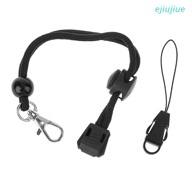 Cc 戰術手電筒皮帶掛繩吊帶 EDC 戶外工具黑色 Paracord 可調防丟手電筒相機手機