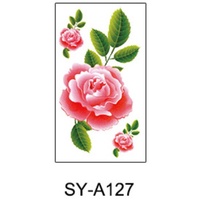 5 SY 牡丹富貴 玫瑰花 高雅 紋身貼紙 表演造型 化裝舞會 能貼在 安全帽 汽機車上 陶器 磁磚 金屬 玻璃 手機殼
