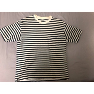 Uniqlo橫條紋短袖M號/軍綠短袖口袋T恤S號