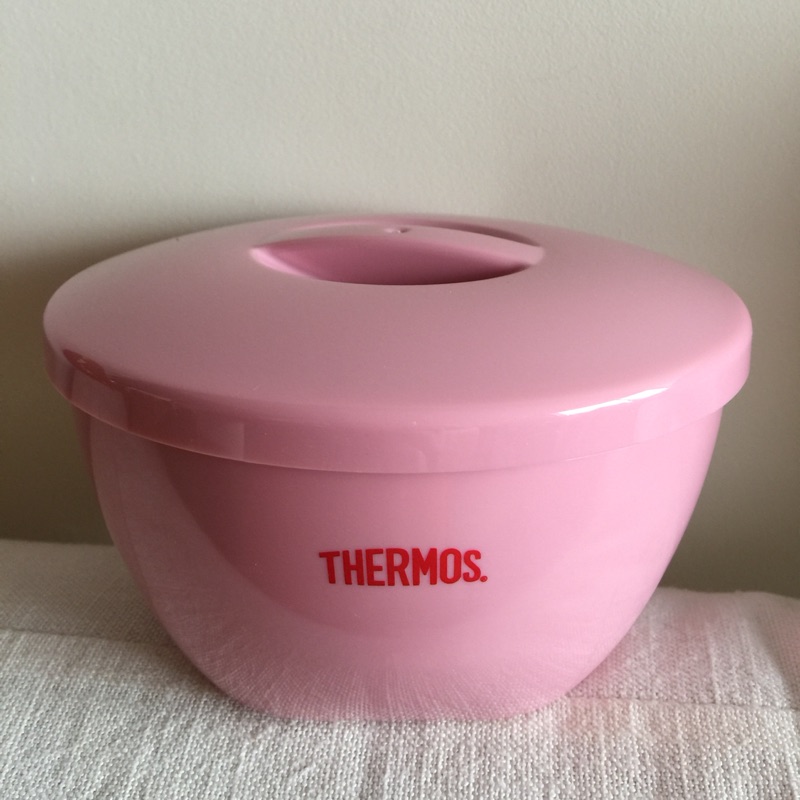 膳魔師 粉紅色 附蓋 不鏽鋼湯碗