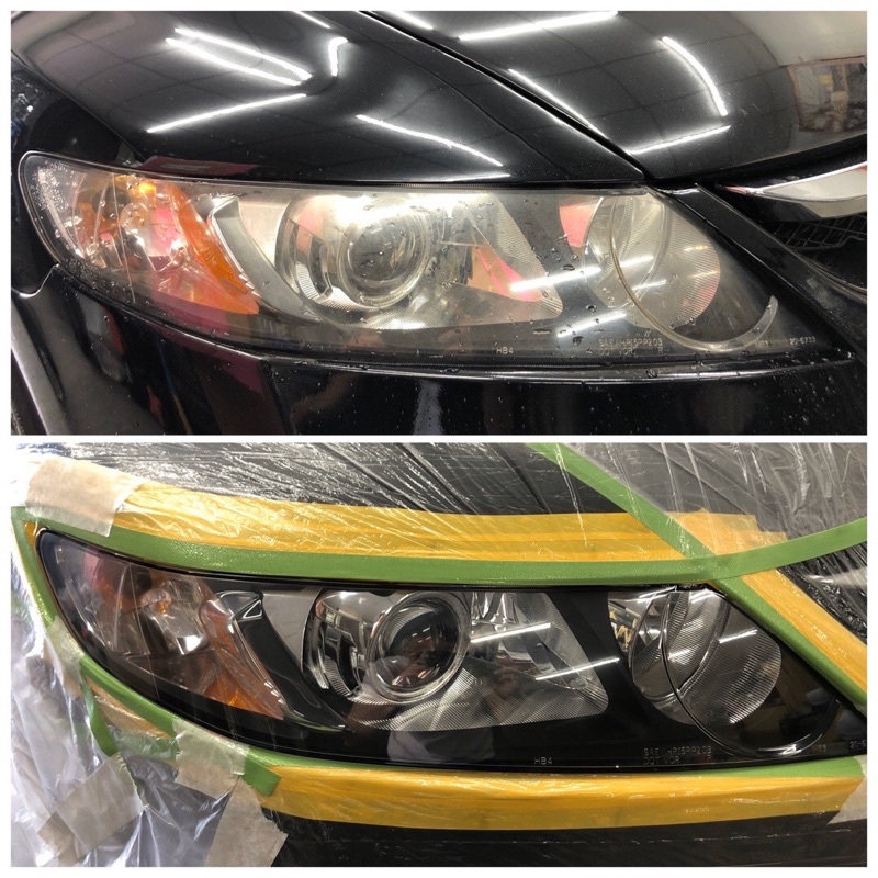 Honda Si大燈修復、Civic大燈修復、K14大燈修復、大燈氧化泛黃修復、大燈刮傷刮痕修復、大燈龜裂修復