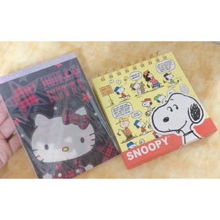 snoopy硬殼線圈磁鐵扣筆記本 / KITTY 3D封面光柵記事本便條紙 / 文具 筆記 英文單字本 開學 小本子