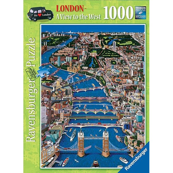 蝦拼圖-現貨 1000片德國 Ravensburger 拼圖 英國 倫敦西區 London 風景 泰晤士河 15870