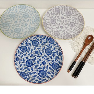 日本製碗盤 8丸皿 碎花系列 碗盤
