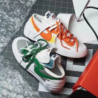 【Focus Store】 sacai x Nike Blazer Low 白橙 灰綠 DD1877-100