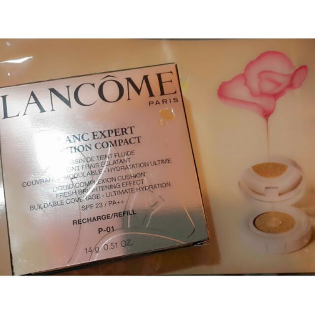 LANCOME激光煥白氣墊粉餅色號p01(不含粉盒)