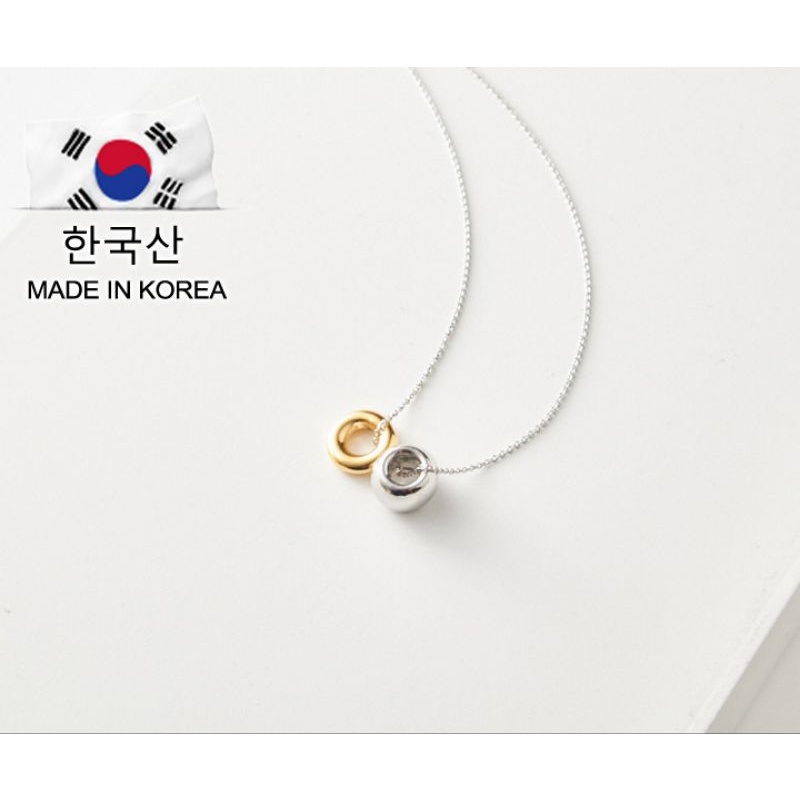韓國🇰🇷正韓時尚雙色14K金白金項鍊