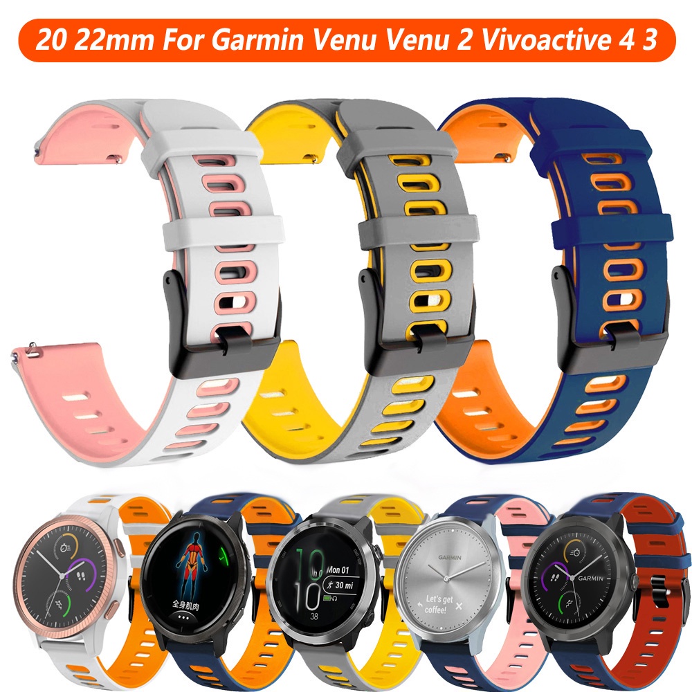 Garmin VENU 2 Plus SQ Approach S40 錶帶 20mm 22mm 橡膠 防水 快拆 腕帶