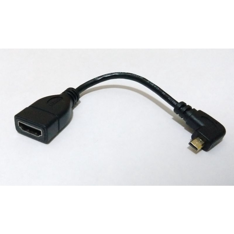 MAX+ Micro HDMI公 to HDMI母L 型高清影音延長線(左彎)