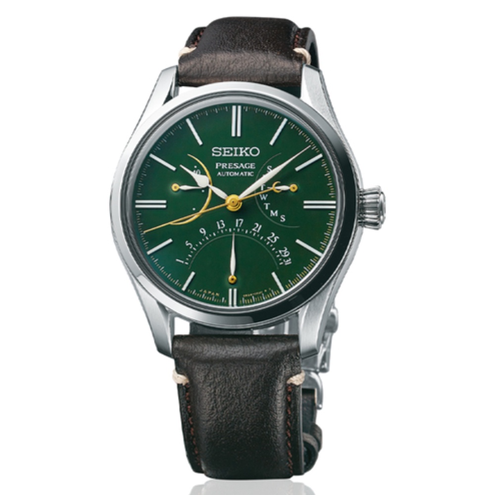 【SEIKO 精工】Presage限量款 金澤綠色漆藝機械腕錶-40.5mm(SPB295J1/6R24-00K0G)
