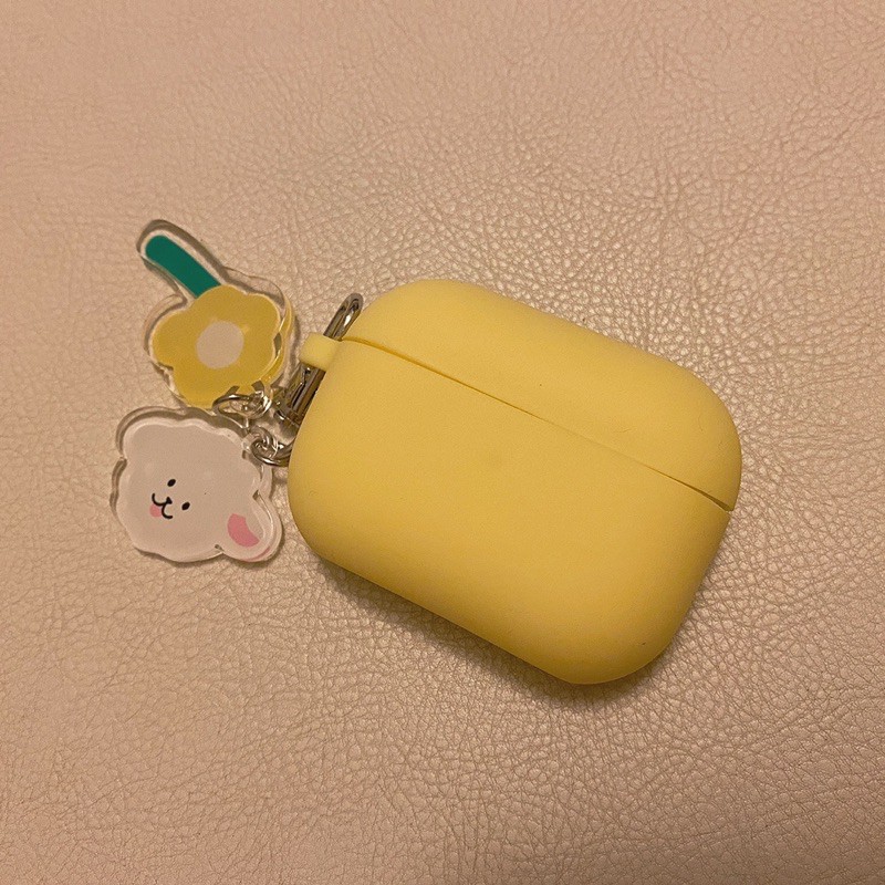 𝐉𝐣𝐮𝐥𝐢Ɛ:🐑⋆͛粉嫩磨砂AirPods Pro保護套💛可愛狗狗黃花 耳機殼 韓國 AirPods Pro殼