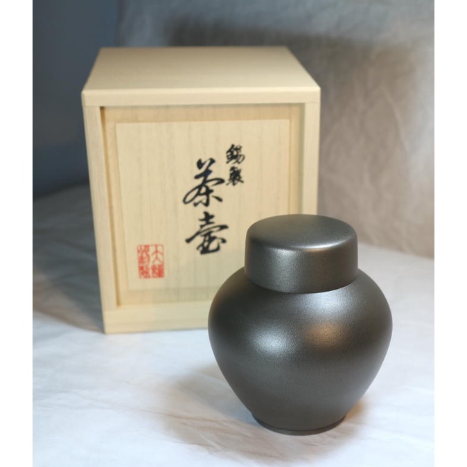OSAKA SUZUKI~大阪錫器~2-9~日本製造~50g~純錫茶葉罐~cb-my-k~茶罐~錫製品~咖啡豆~收藏罐~