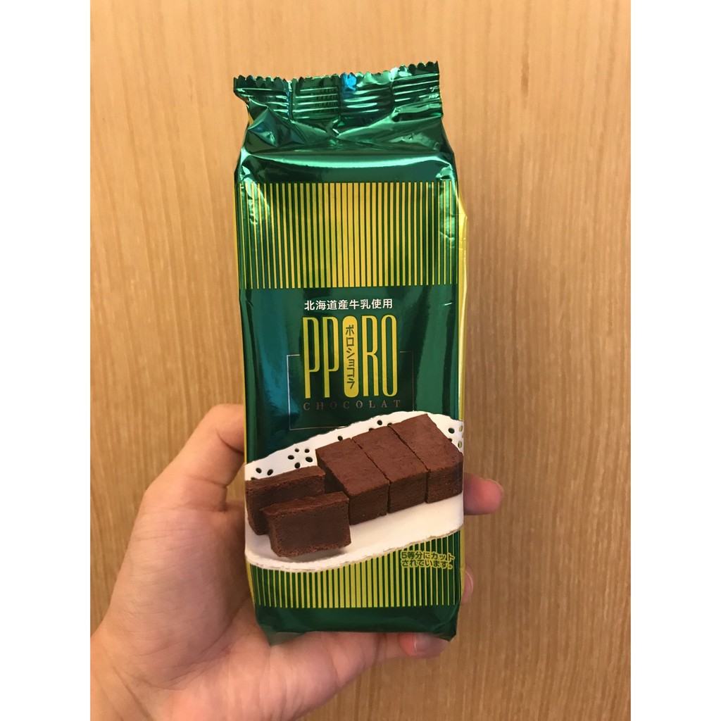 日本零食代購【現貨販售】pporo布朗尼 香濃巧克力蛋糕
