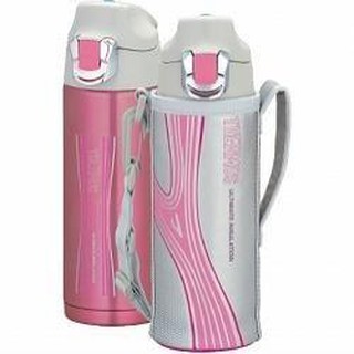 出清「保溫之家」膳魔師不銹鋼真空保冷瓶 運動水壺FFF-500 粉色 0.5L 提袋塗層龜裂