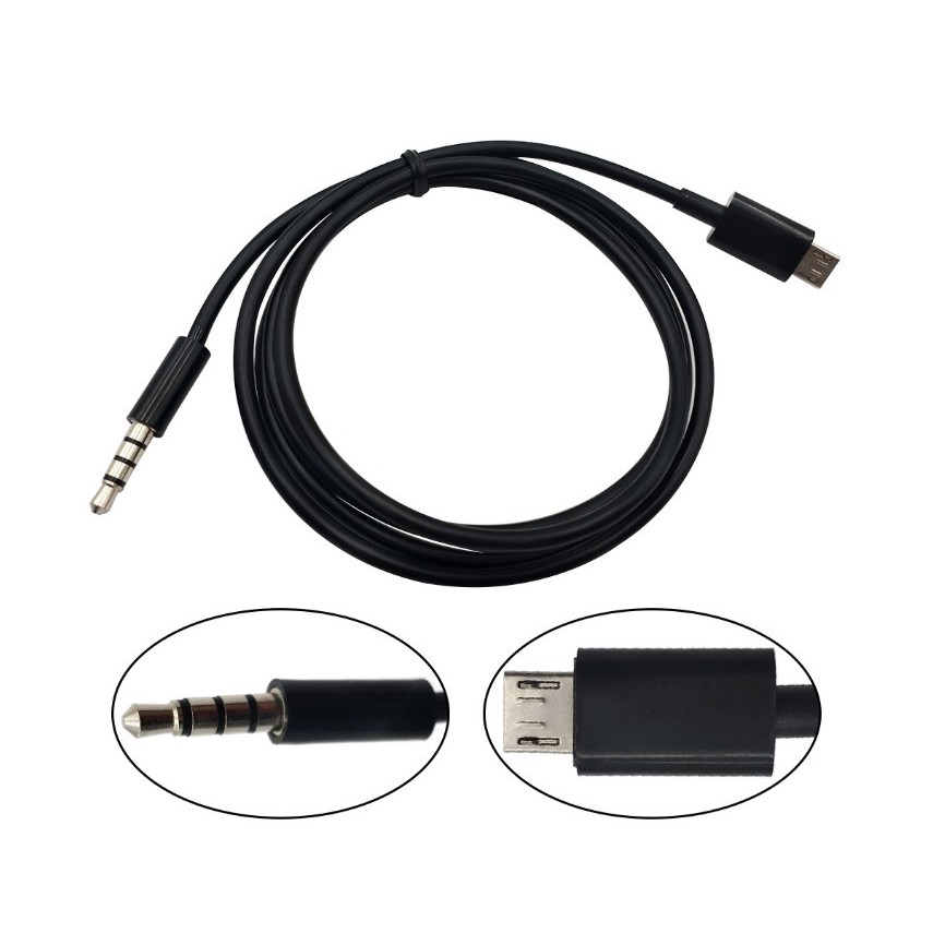Micro USB轉3.5MM音頻連接線 4節3.5公頭轉micro音響傳輸線
