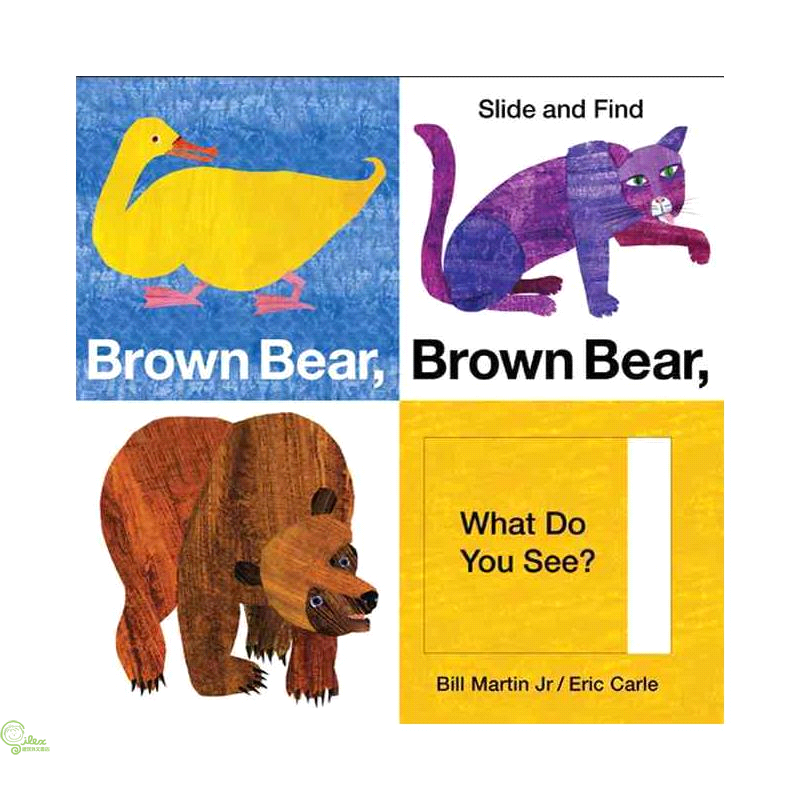 Slide And Find Brown Bear, Brown Bear, What Do You See?推拉硬頁書(美國版)（外文書）