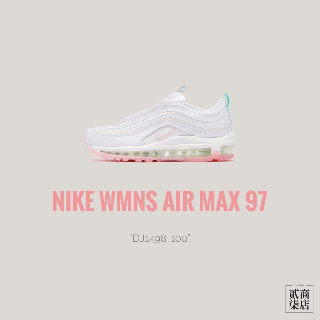 貳柒商店) NIKE WMNS AIR MAX 97 女款 珍珠白 粉紅 子彈 氣墊 休閒鞋 DJ1498-100