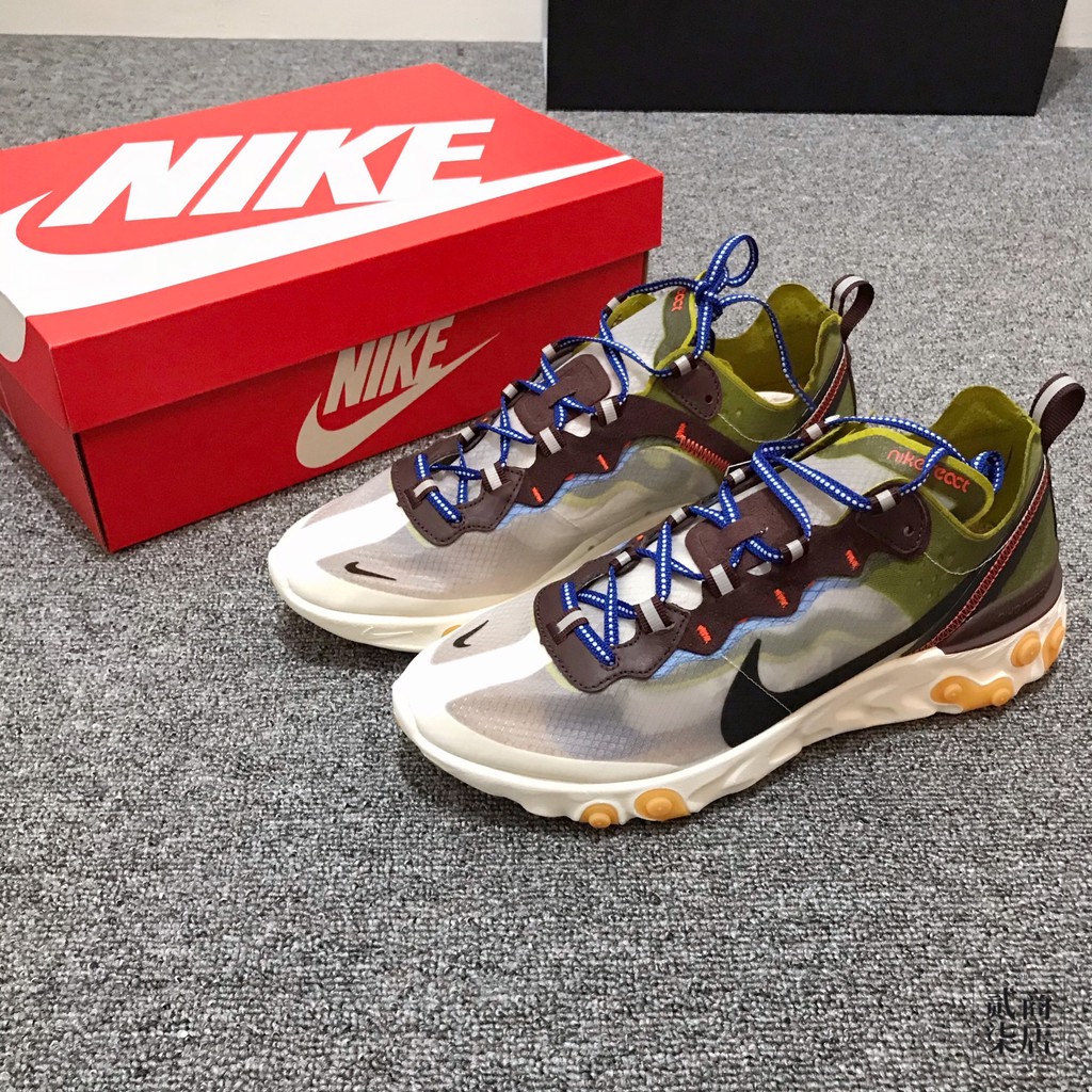 (貳柒商店) Nike React Element 87 Moss 男 墨綠 透明 日本公司貨 AQ1090-300