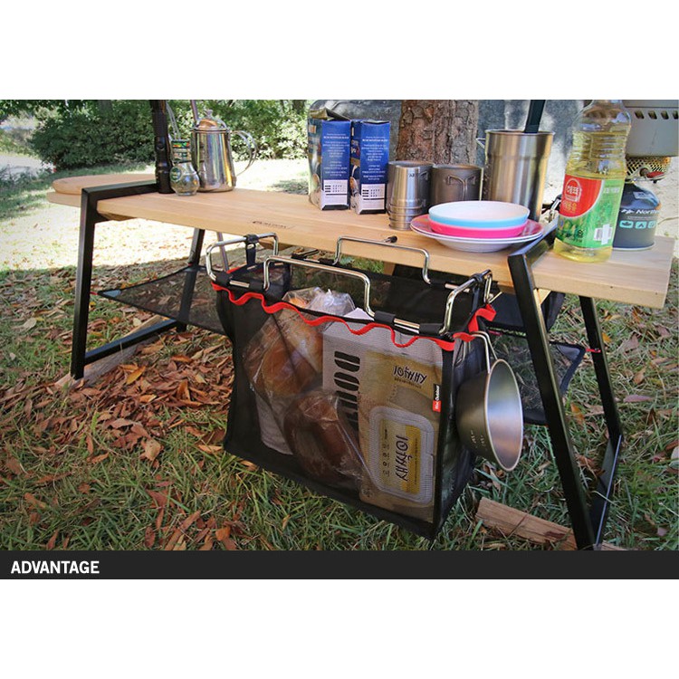 露營戶外活動桌邊架置物架置物網袋野餐 蝦皮購物