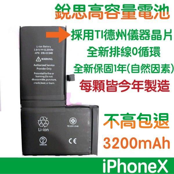 不高包退 發票【4大好禮】適用 iPhoneX iPhone11 Pro Max XR XS Max 銳思原廠高容量電池