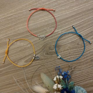 Pei accessories 佩配 巴西蠟線 純銀 蝴蝶 青鳥 六芒星 蘋果 貓咪 手環 另有 蠶絲蠟線 蠟線訂製手鍊