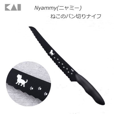 [樸樂烘焙材料]日本KAI貝印貓咪麵包刀 蛋糕刀／吐司切片刀／Nyammy系列AB-5804