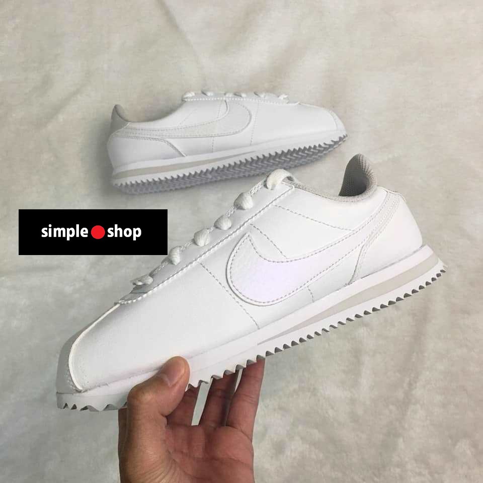 【Simple Shop】Nike Cortez GS阿甘鞋 慢跑鞋 阿甘 大童 炫彩變色勾 白灰 AH7528-104