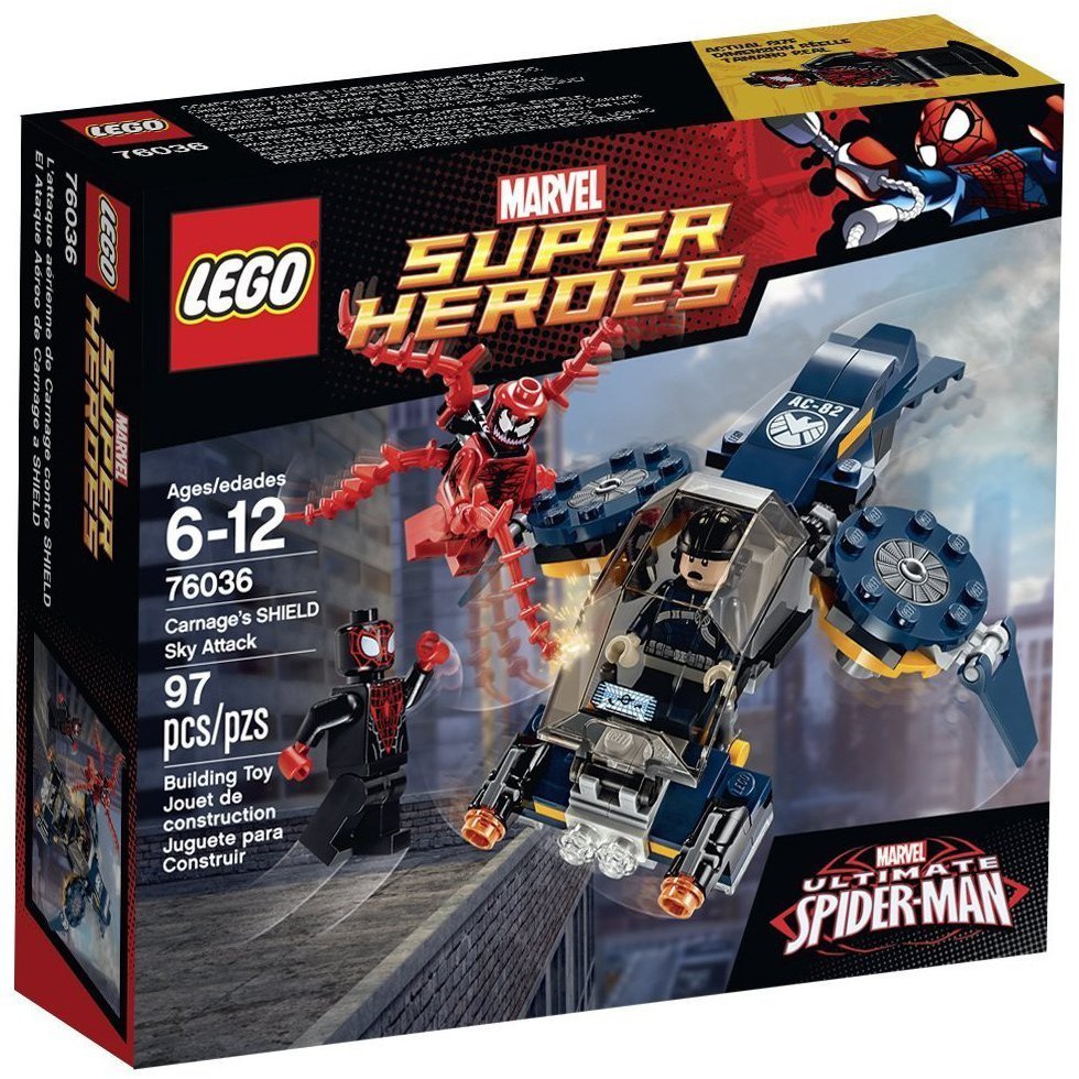 全新樂高出清 LEGO 76036 神盾局空中襲擊 Super Heroes 黑蜘蛛人 血蜘蛛人